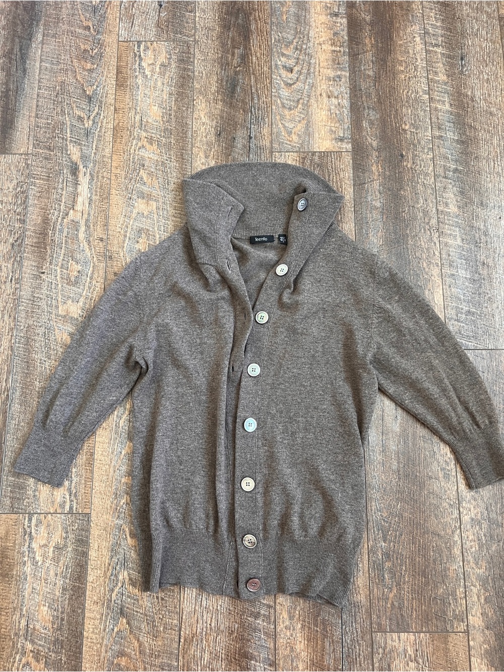 Teenflo Brown Button-Front Women’s Cardigan Sweater